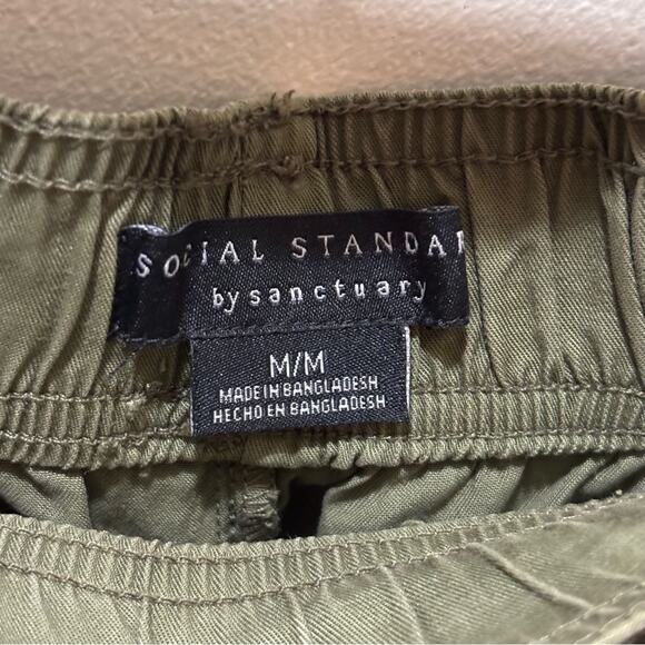 Social Standard by Sanctuary Men's Green Caravan Pull on Cargo Pants Size Medium - Picture 3 of 9